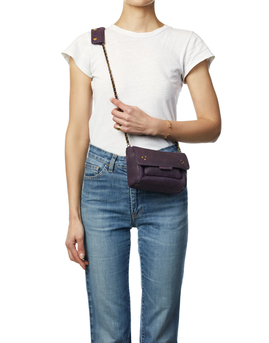 Sac Lulu S Chèvre Noircie Violet - Jerome Dreyfuss
