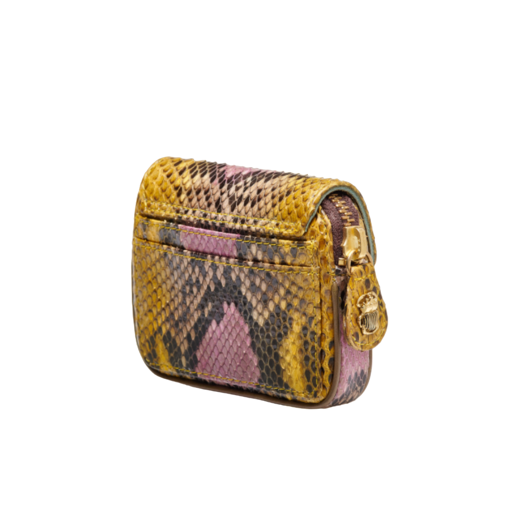 Porte-Monnaie Python Karl Peint Main Roche - Claris Virot