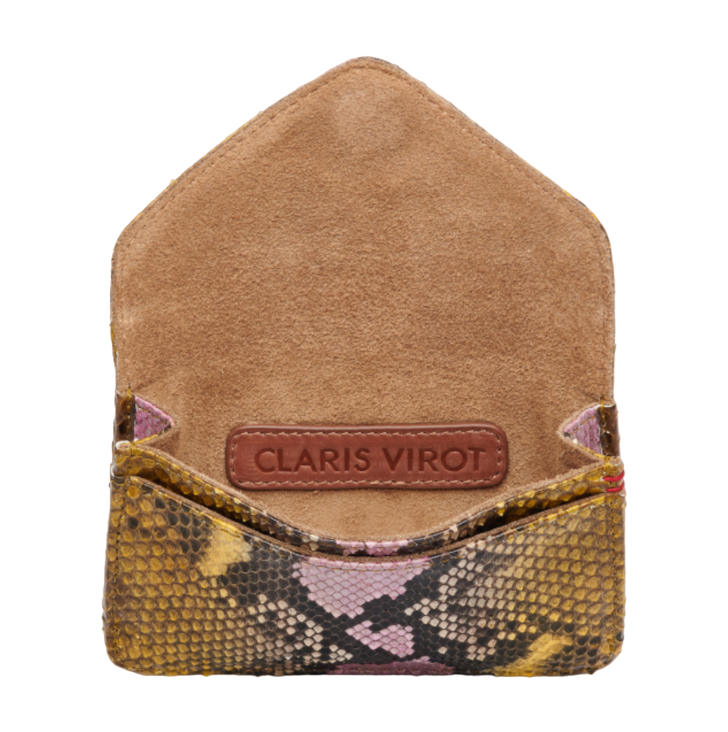 Porte Cartes Python Alex Peint Main Roche - Claris Virot