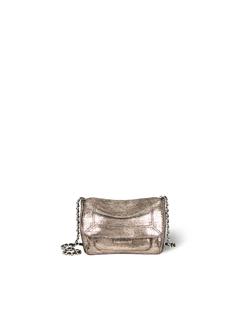 Sac Lulu S Cuir Lamé Champagne - Jerome Dreyfuss