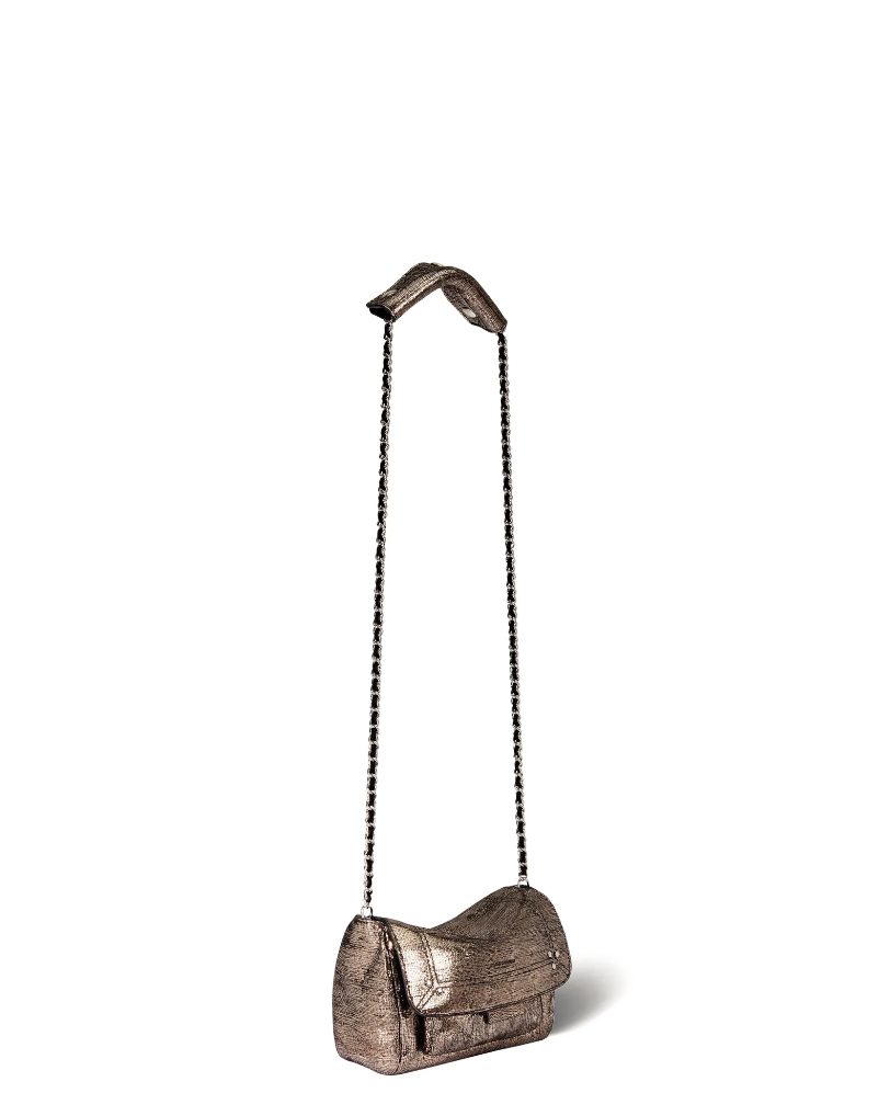 Sac Lulu S Cuir Lamé Champagne - Jerome Dreyfuss