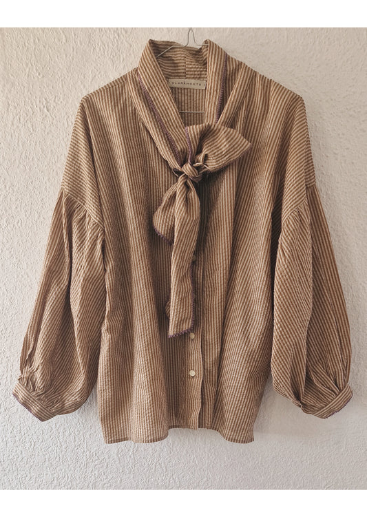 Chemise Delice Lavalière Camel - Claramonte