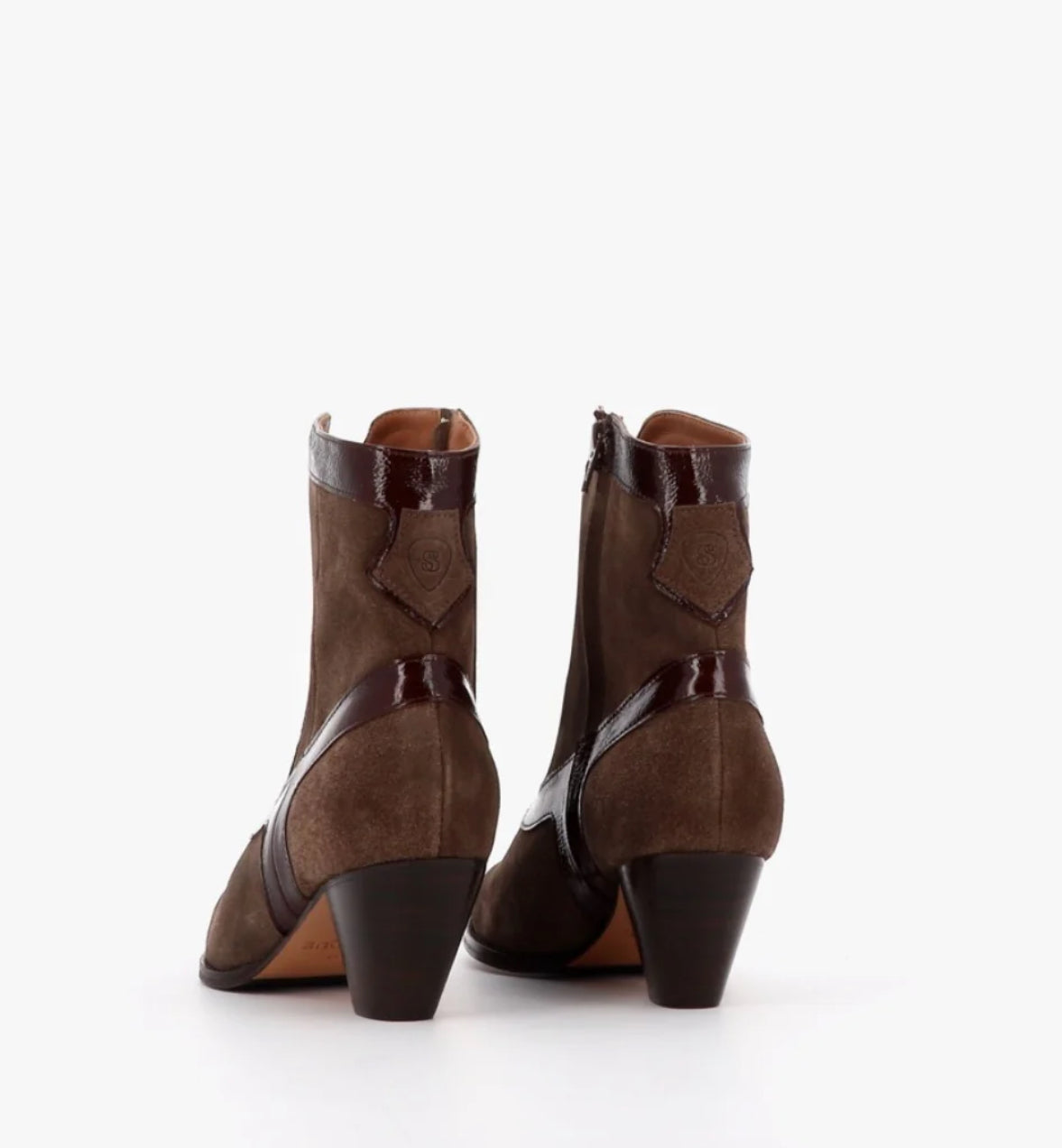 Bottine Georgia taupe/noisette - Socque