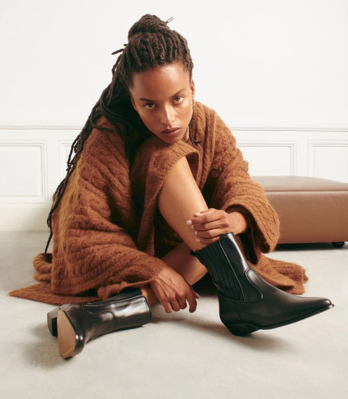 Santiags Abbey noires - Socque