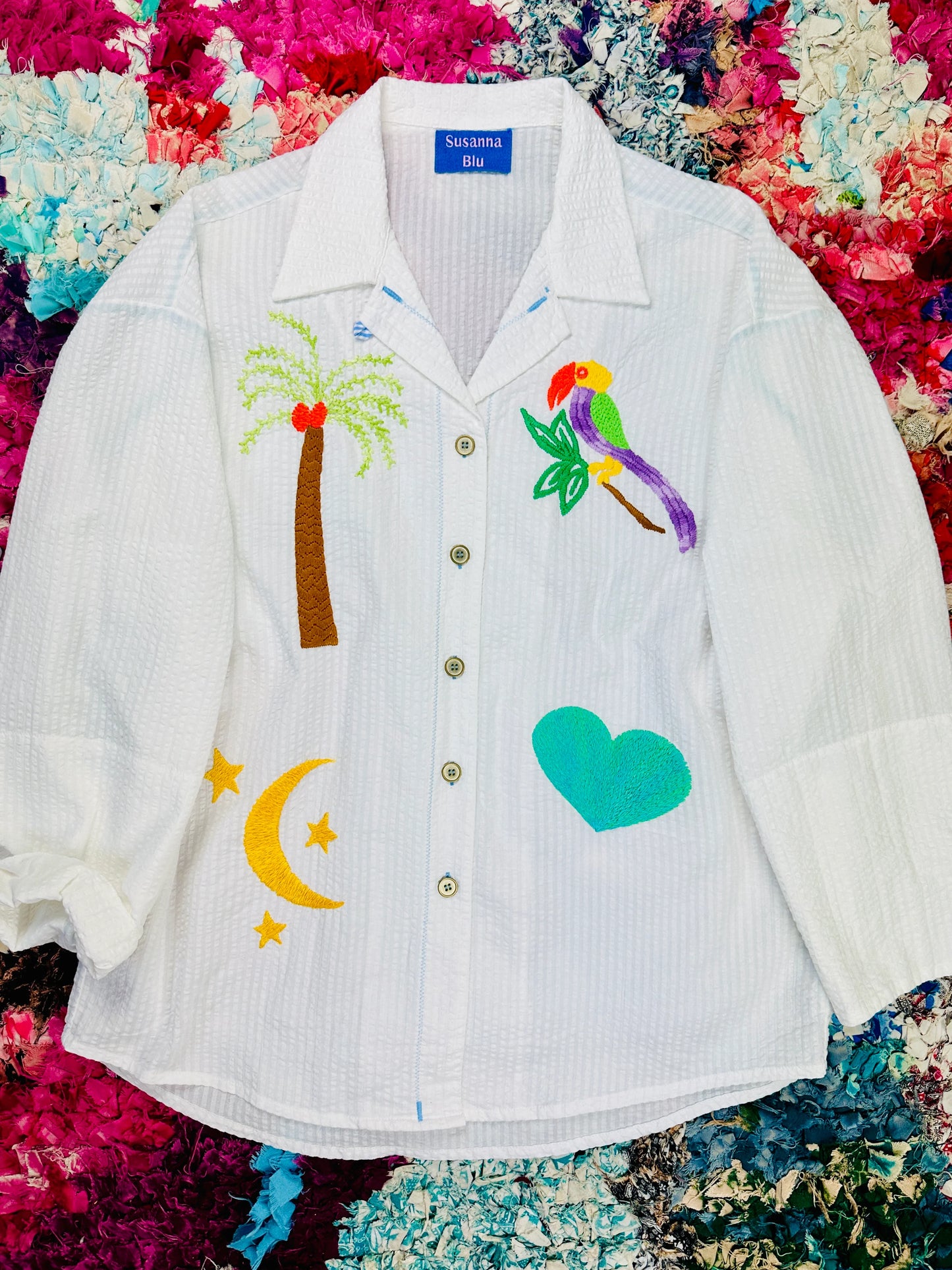 Chemise Gardenia Blouse GB10 - Susanna Blu
