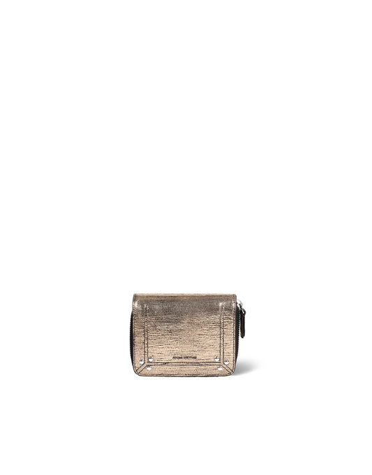 Portefeuille André Chèvre Lamé Champagne - Jérôme Dreyfuss