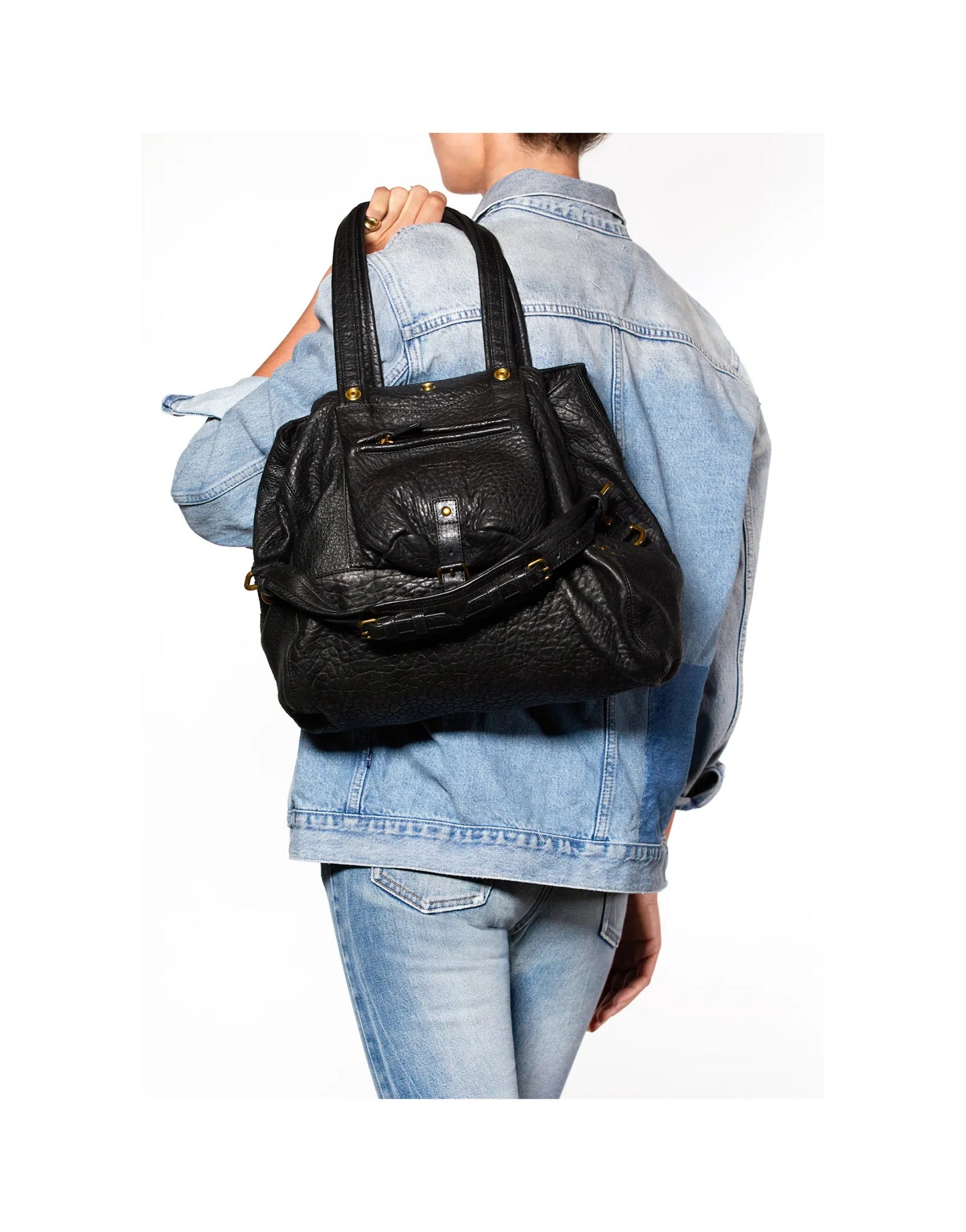 Sac Billy M Agneau Noir - Jérôme Dreyfuss