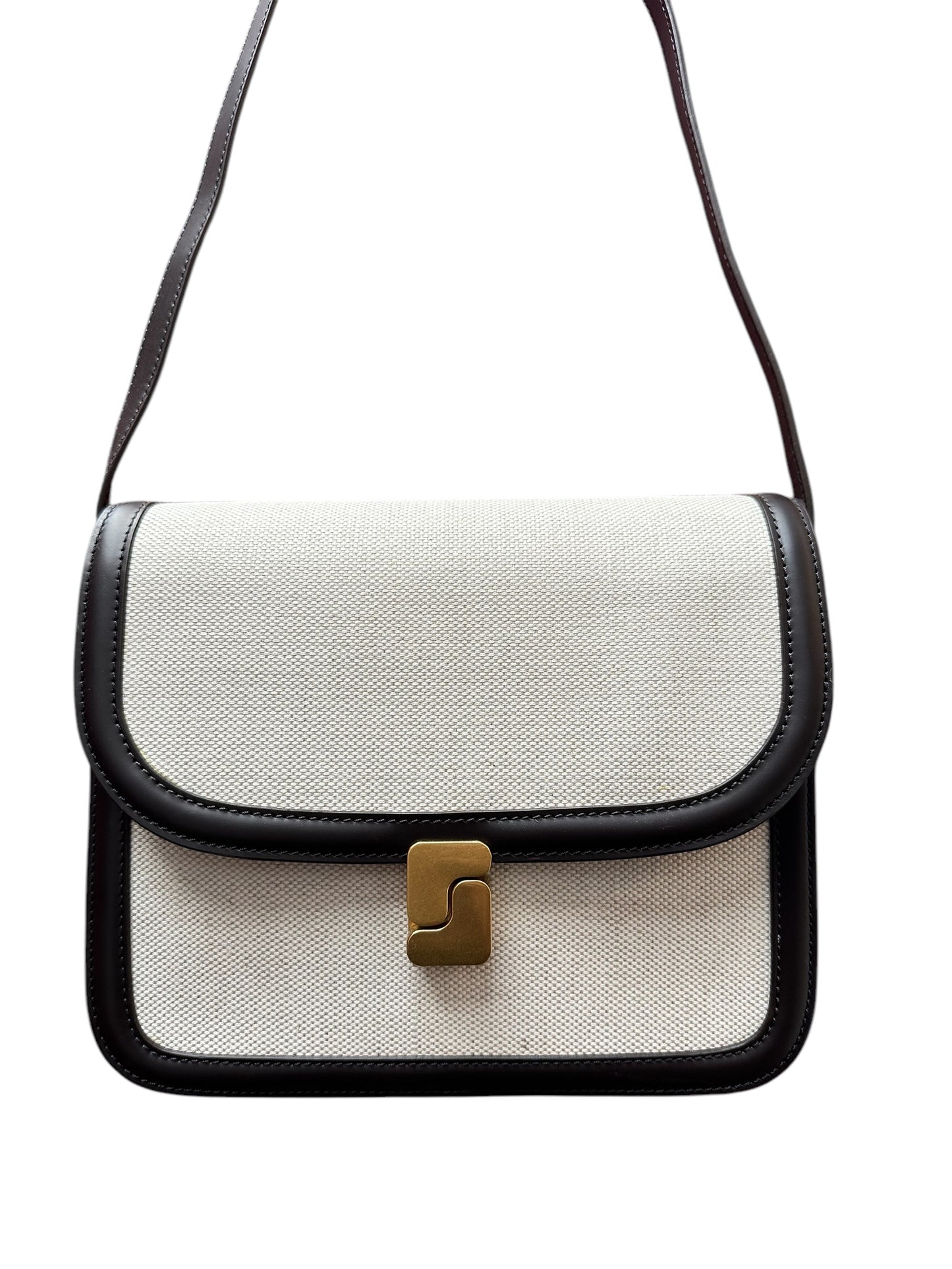 Sac Bellissima Maxi Cuir et Toile Chocolat - Soeur