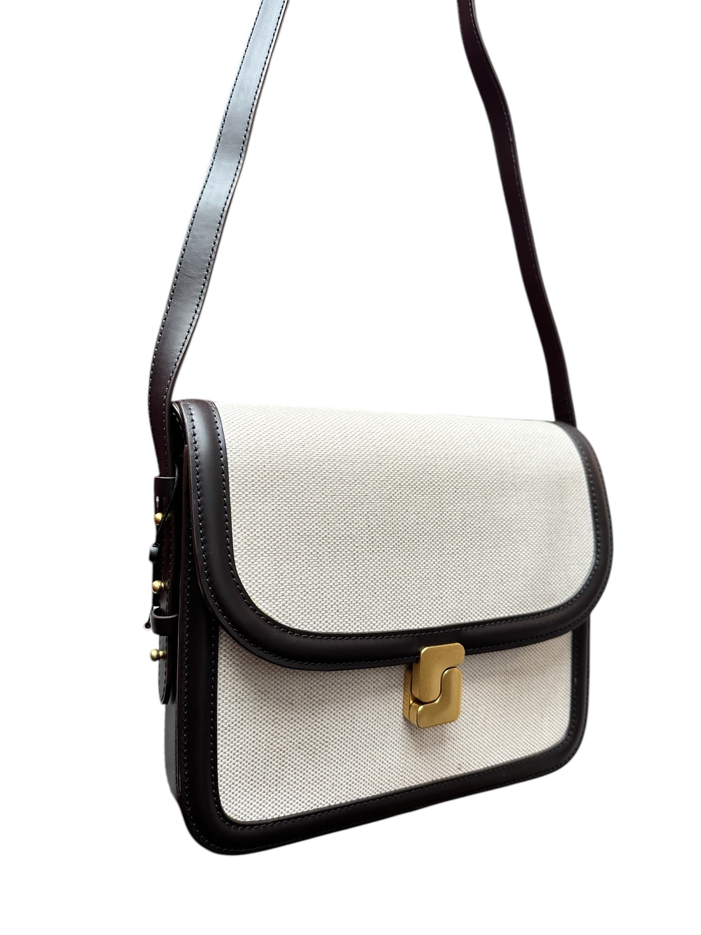 Sac Bellissima Maxi Cuir et Toile Chocolat - Soeur