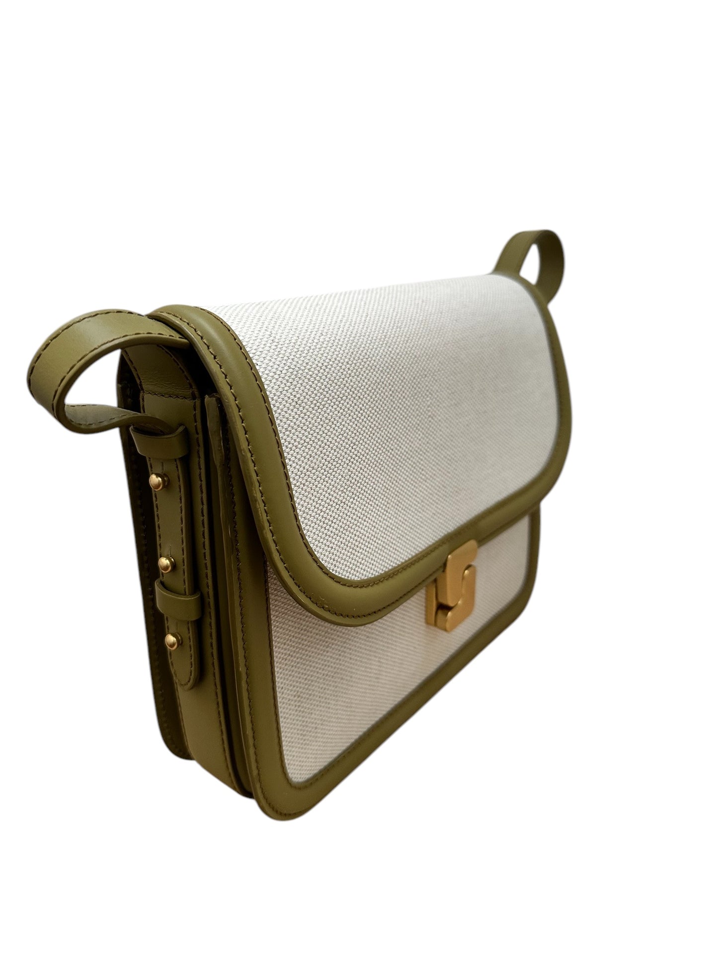 Sac Bellissima Maxi Cuir et Toile Pistache - Soeur