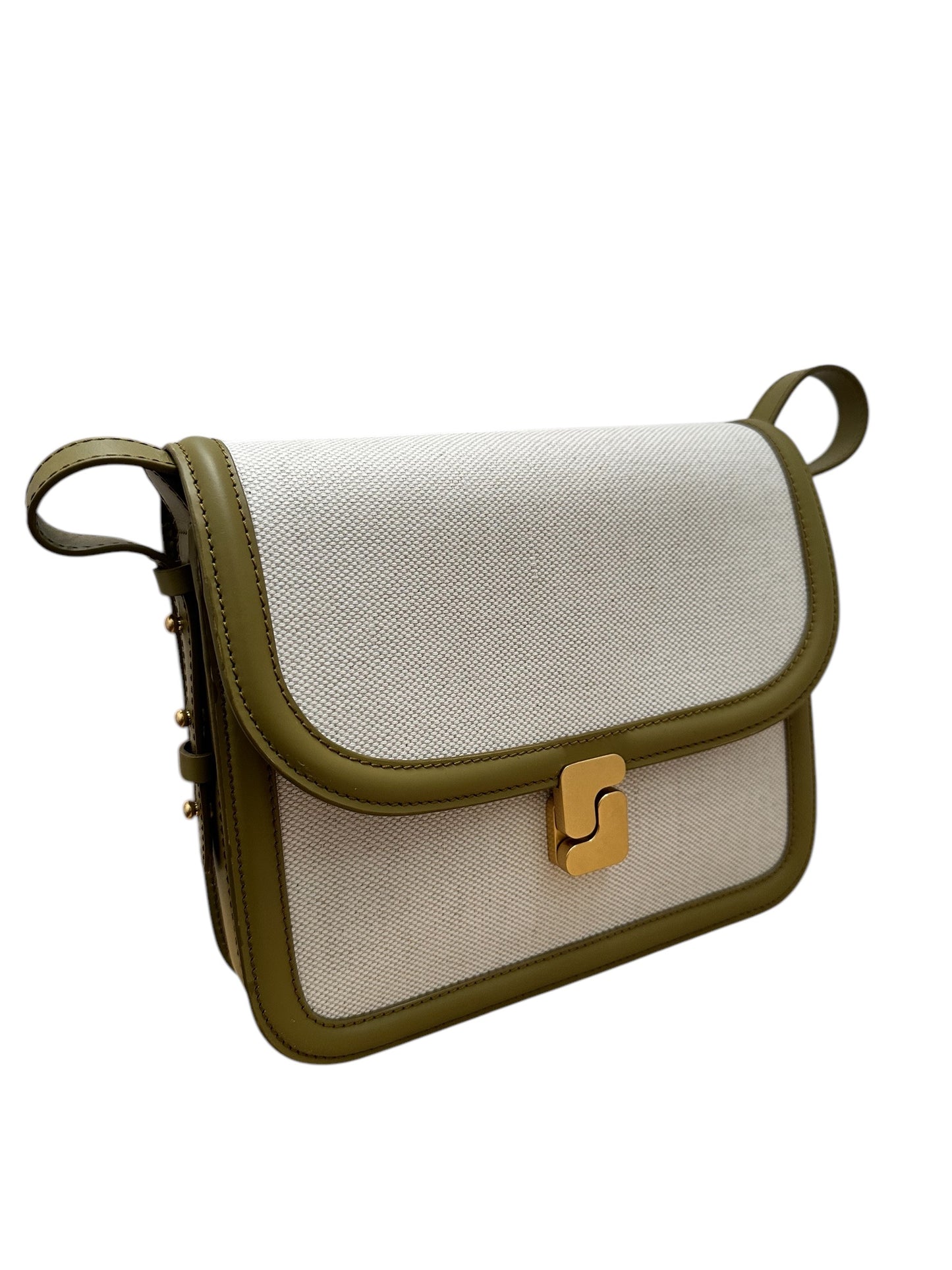 Sac Bellissima Maxi Cuir et Toile Pistache - Soeur