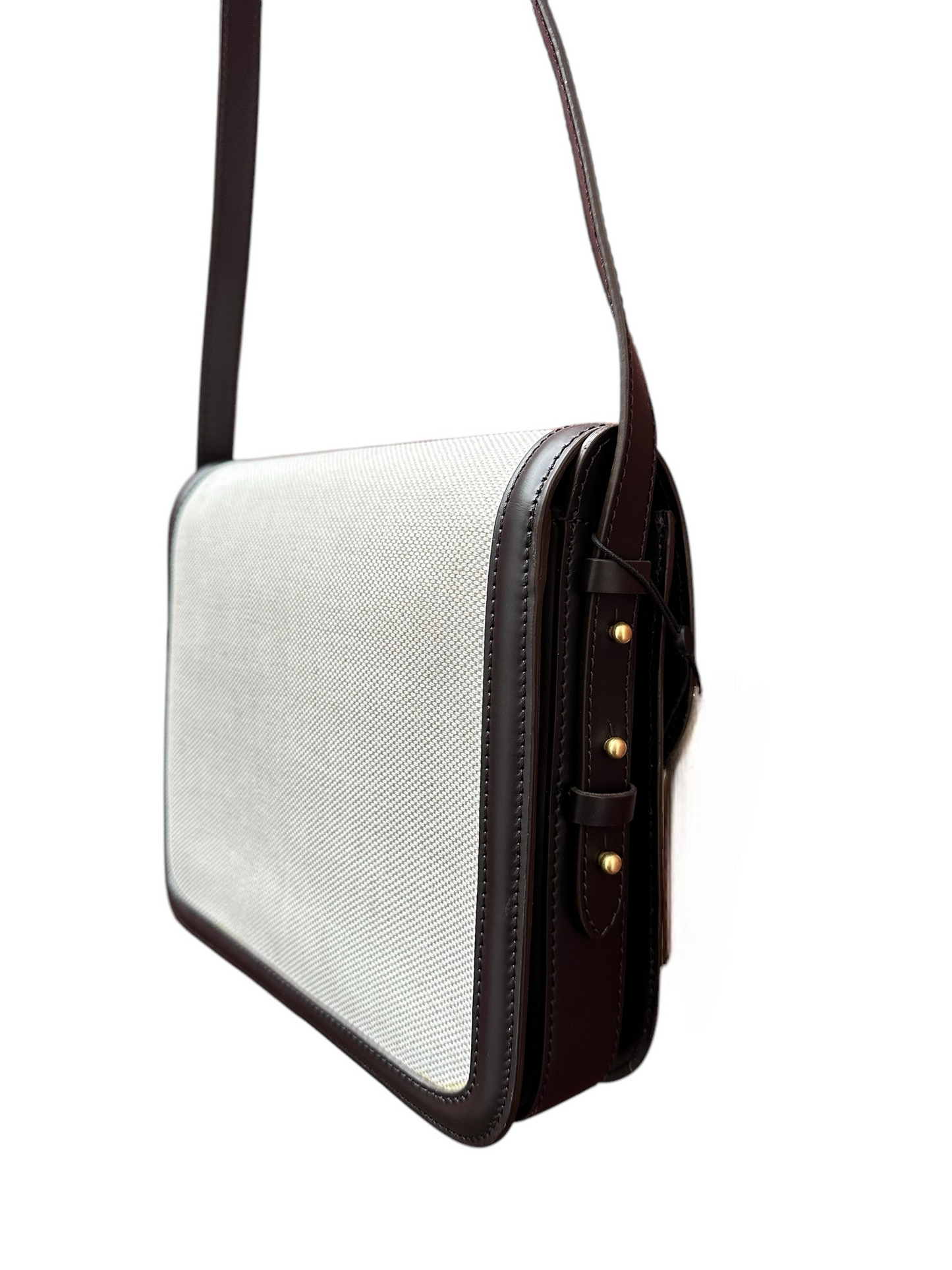 Sac Bellissima Maxi Cuir et Toile Chocolat - Soeur