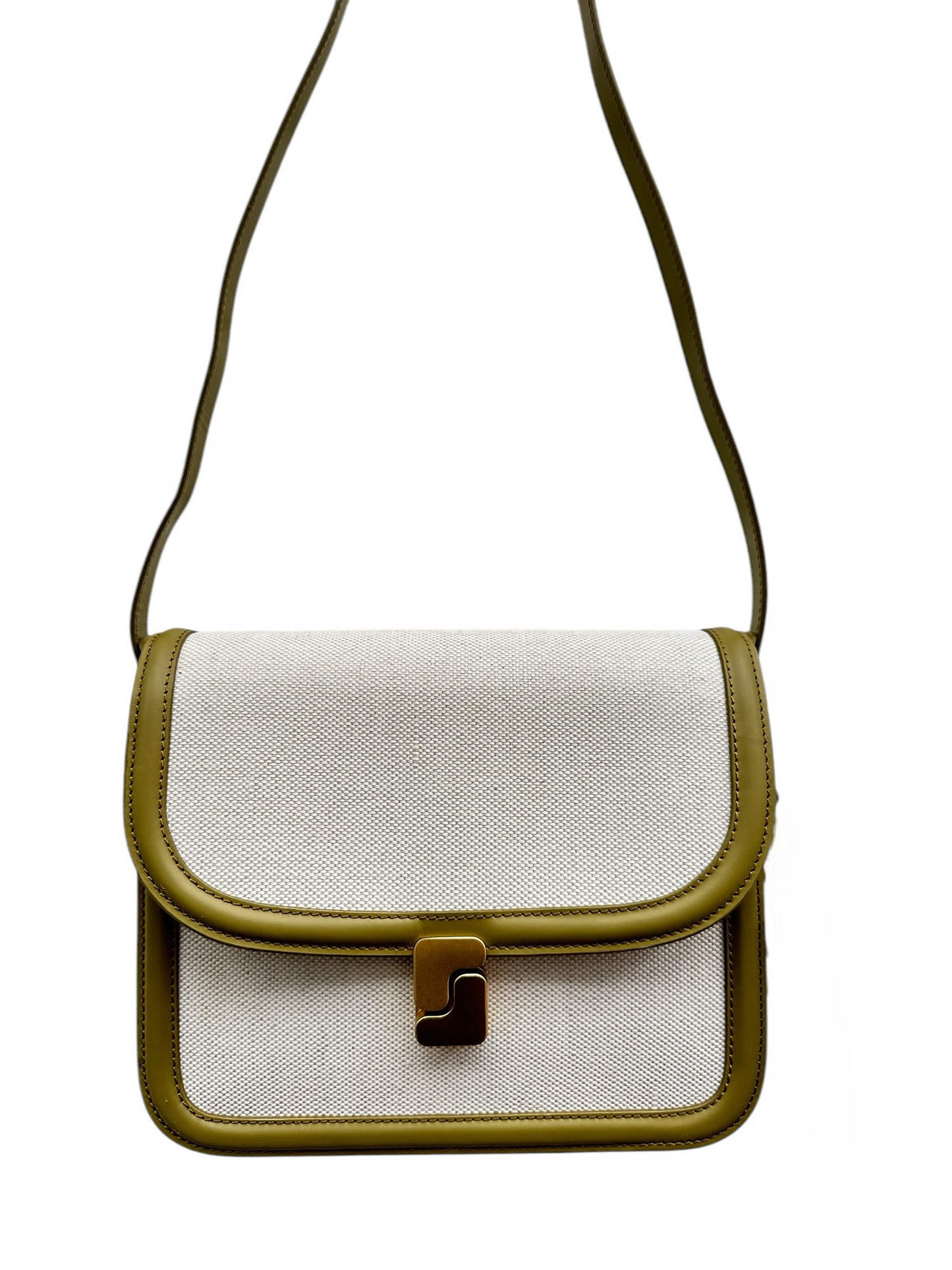 Sac Bellissima Maxi Cuir et Toile Pistache - Soeur