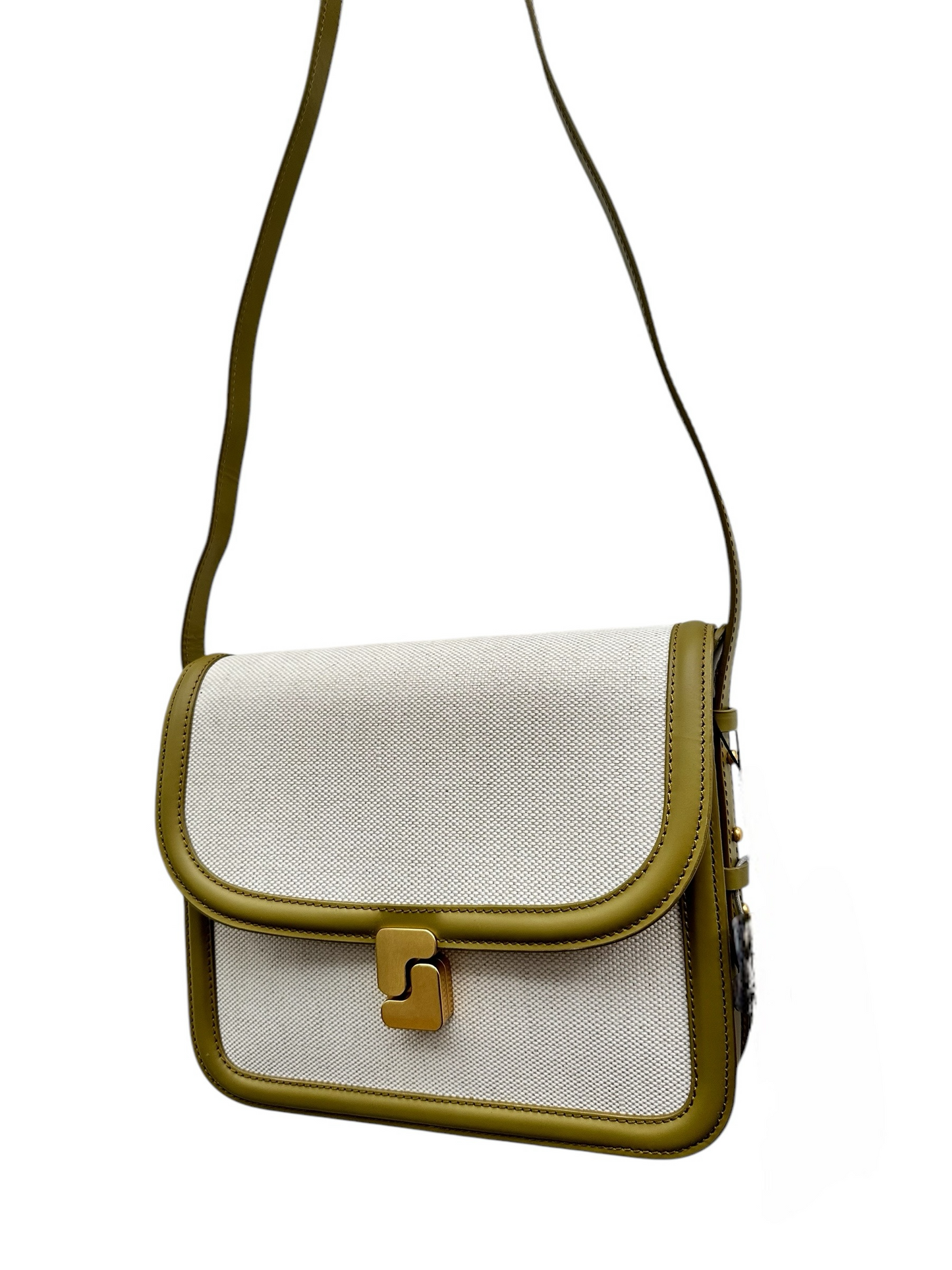 Sac Bellissima Maxi Cuir et Toile Pistache - Soeur