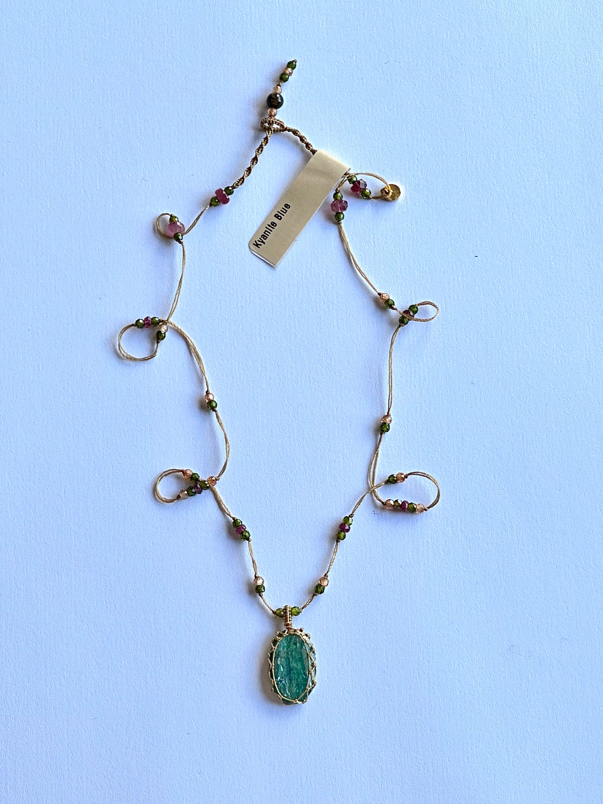 Collier Court Tibétain Kyanite Bleue (Rare) - Sharing