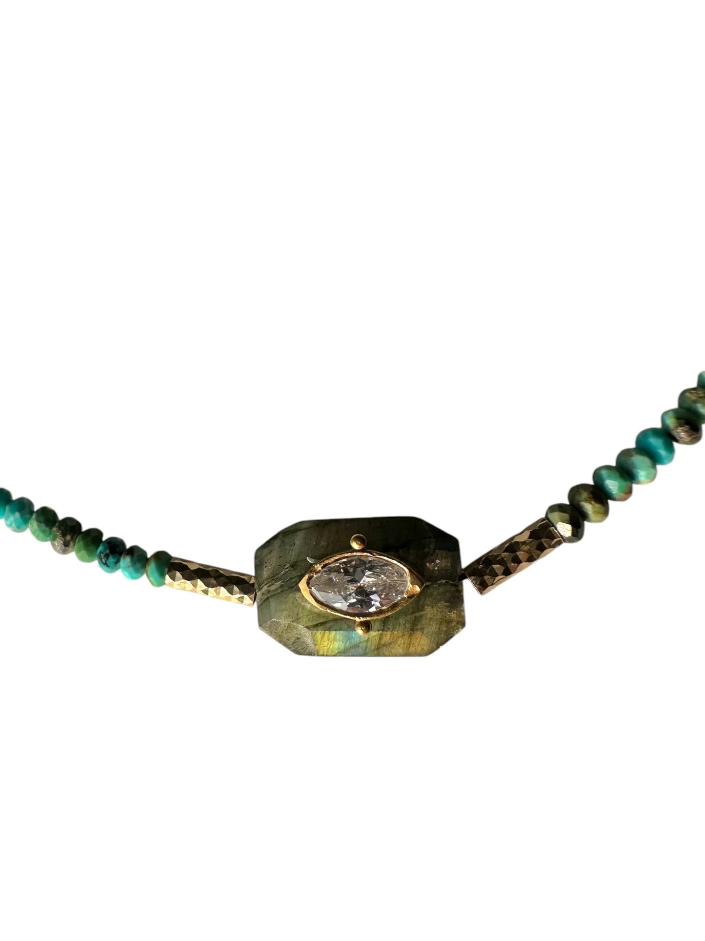 Choker Inside Turquoises et Labradorite - Hanka ïn