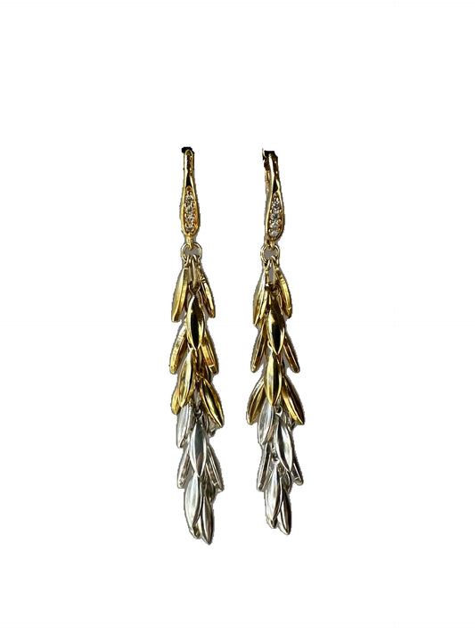 Boucles d'Oreilles Épi Mi-Longues Argent/Or - Hanka ïn