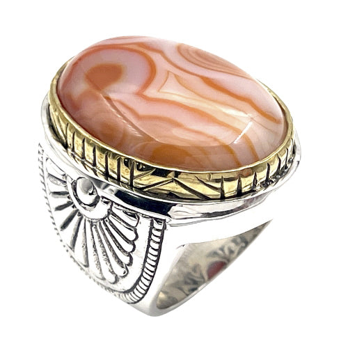 Bague Argent et Agathe Rouge - Jalan Jalan