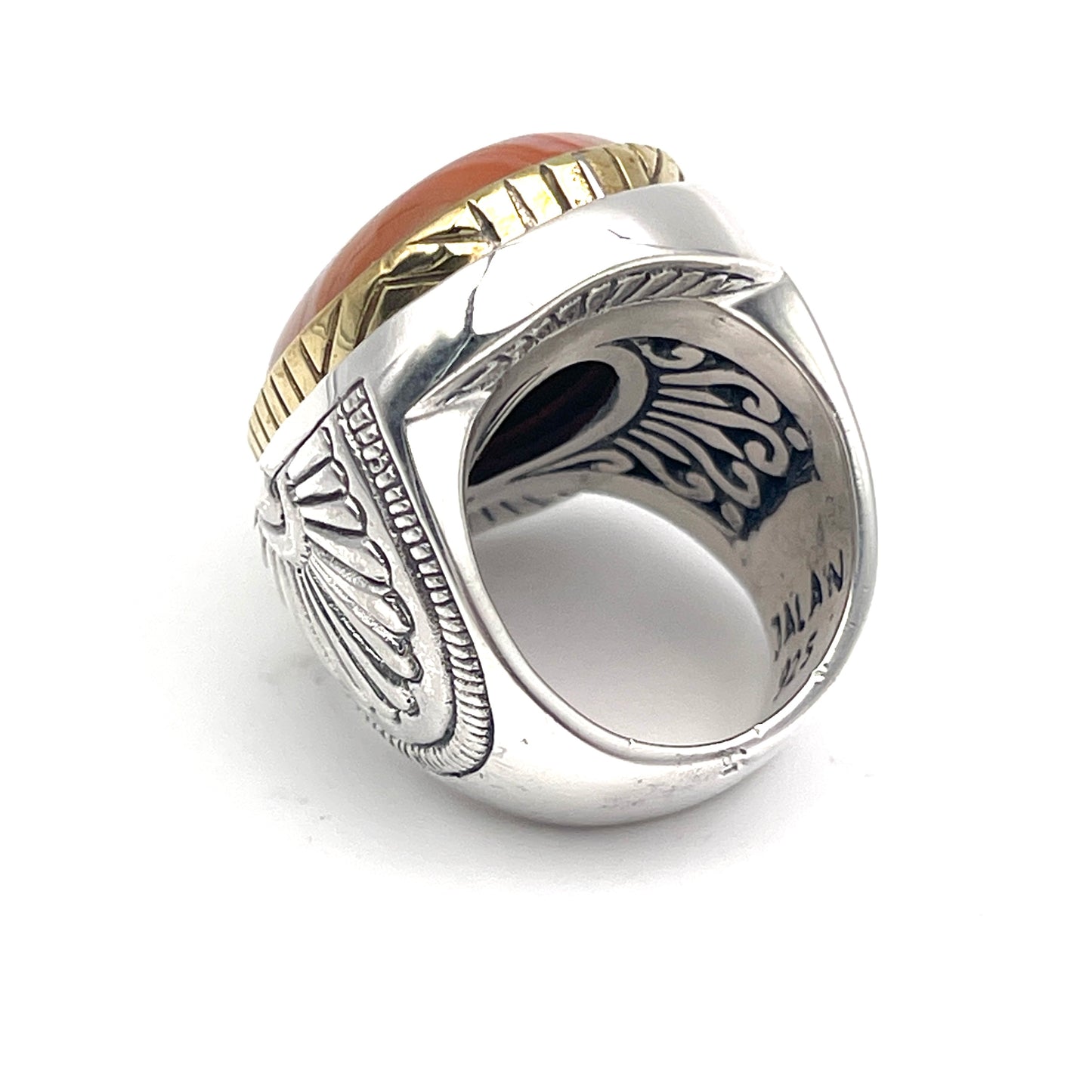 Bague Argent et Agathe Rouge - Jalan Jalan