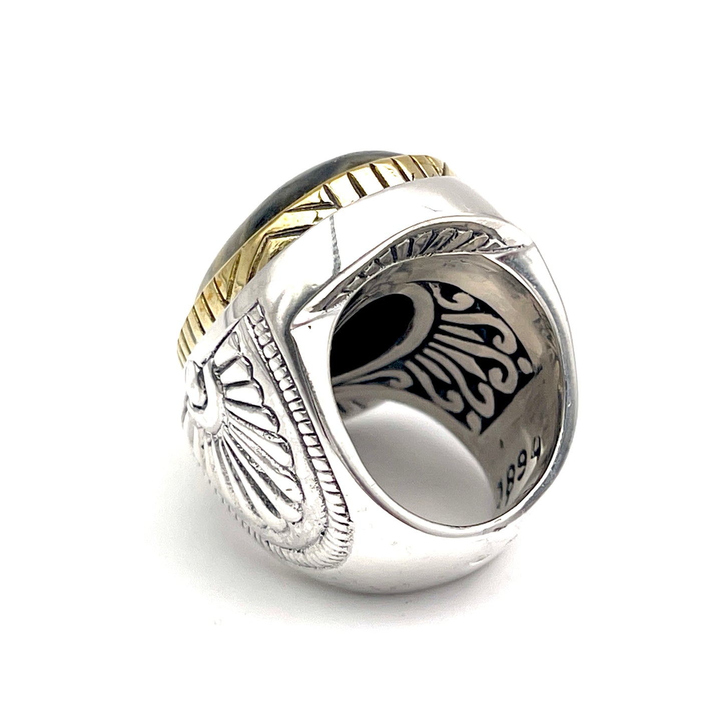 Bague Argent et Jaspe Bourdon - Jalan Jalan