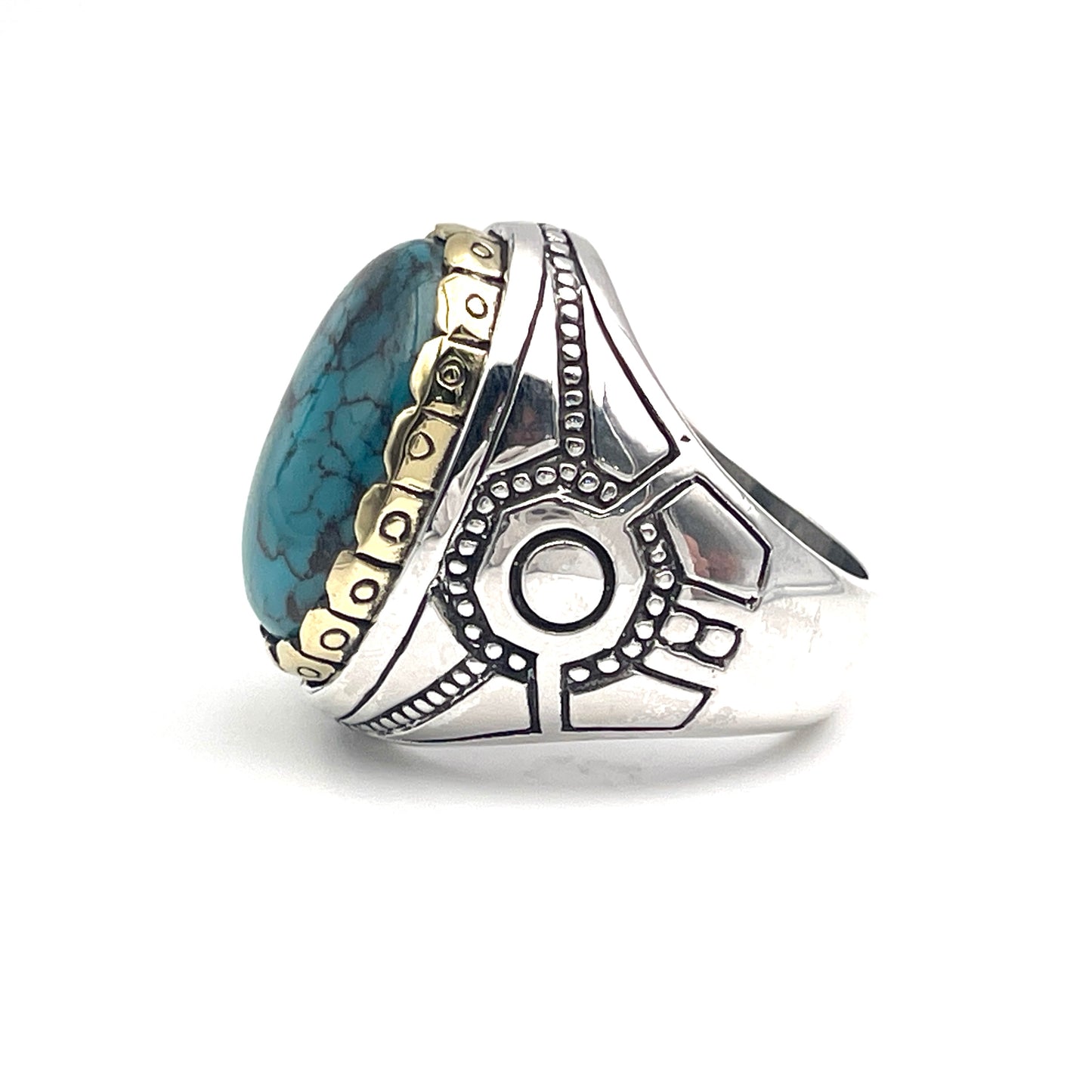 Bague Argent et Turquoise - Jalan Jalan