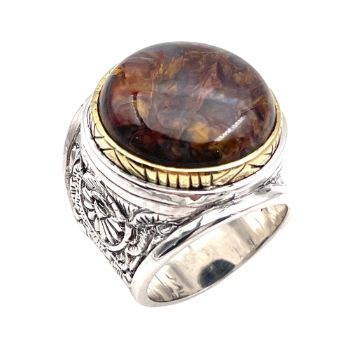 Bague Argent et Piétersite - Jalan Jalan