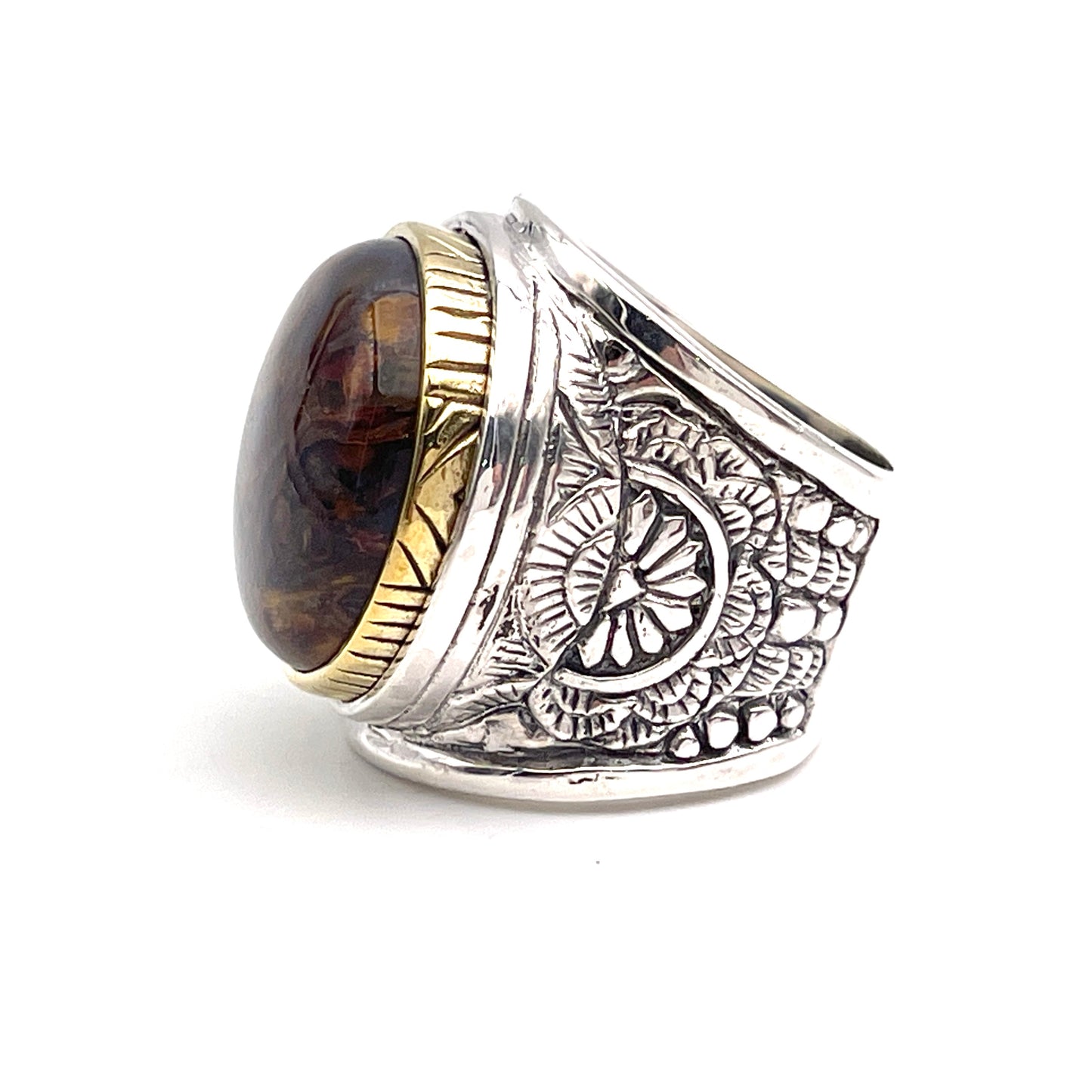 Bague Argent et Piétersite - Jalan Jalan