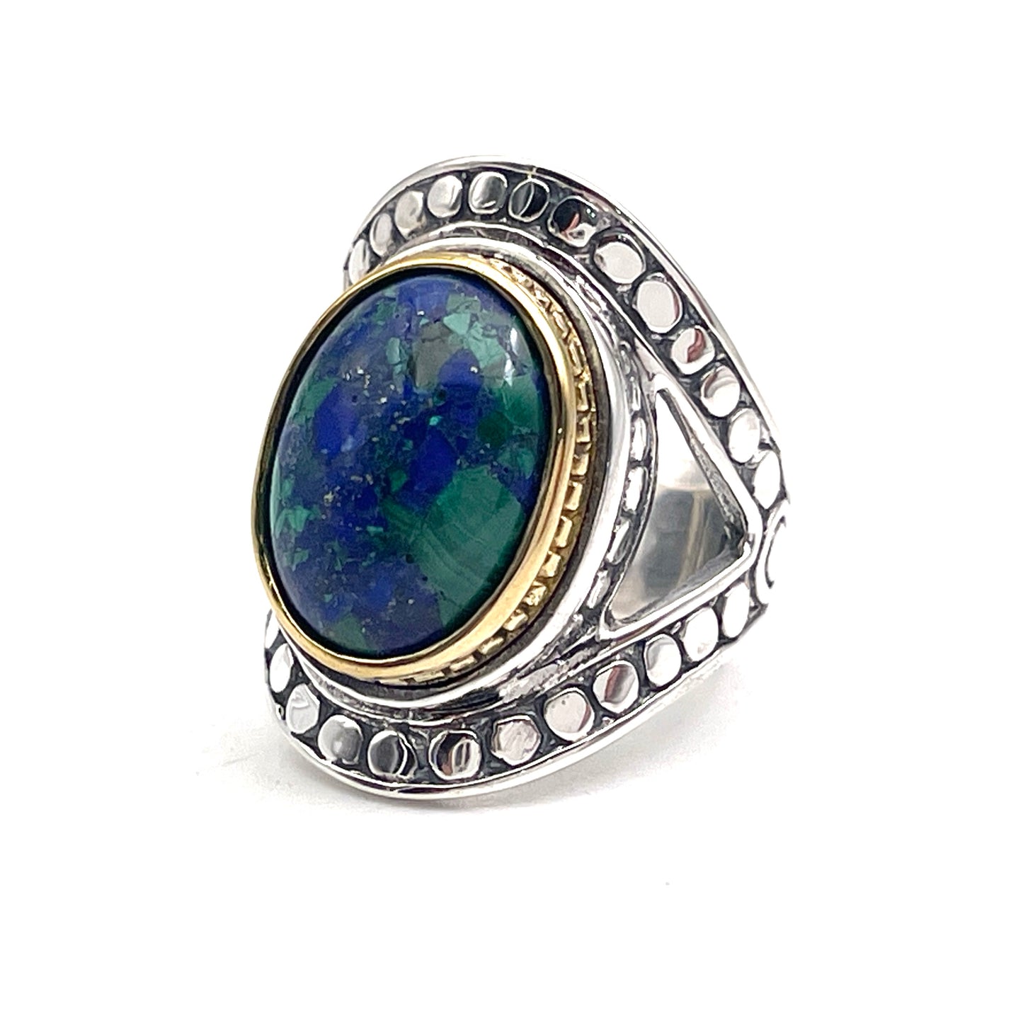 Bague Argent et Azurite - Jalan Jalan