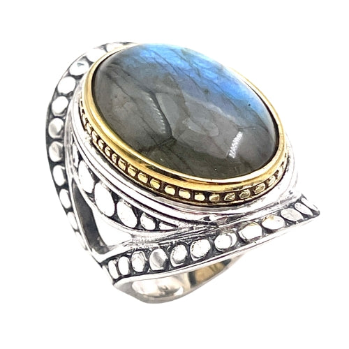 Bague Argent et Labradorite - Jalan Jalan
