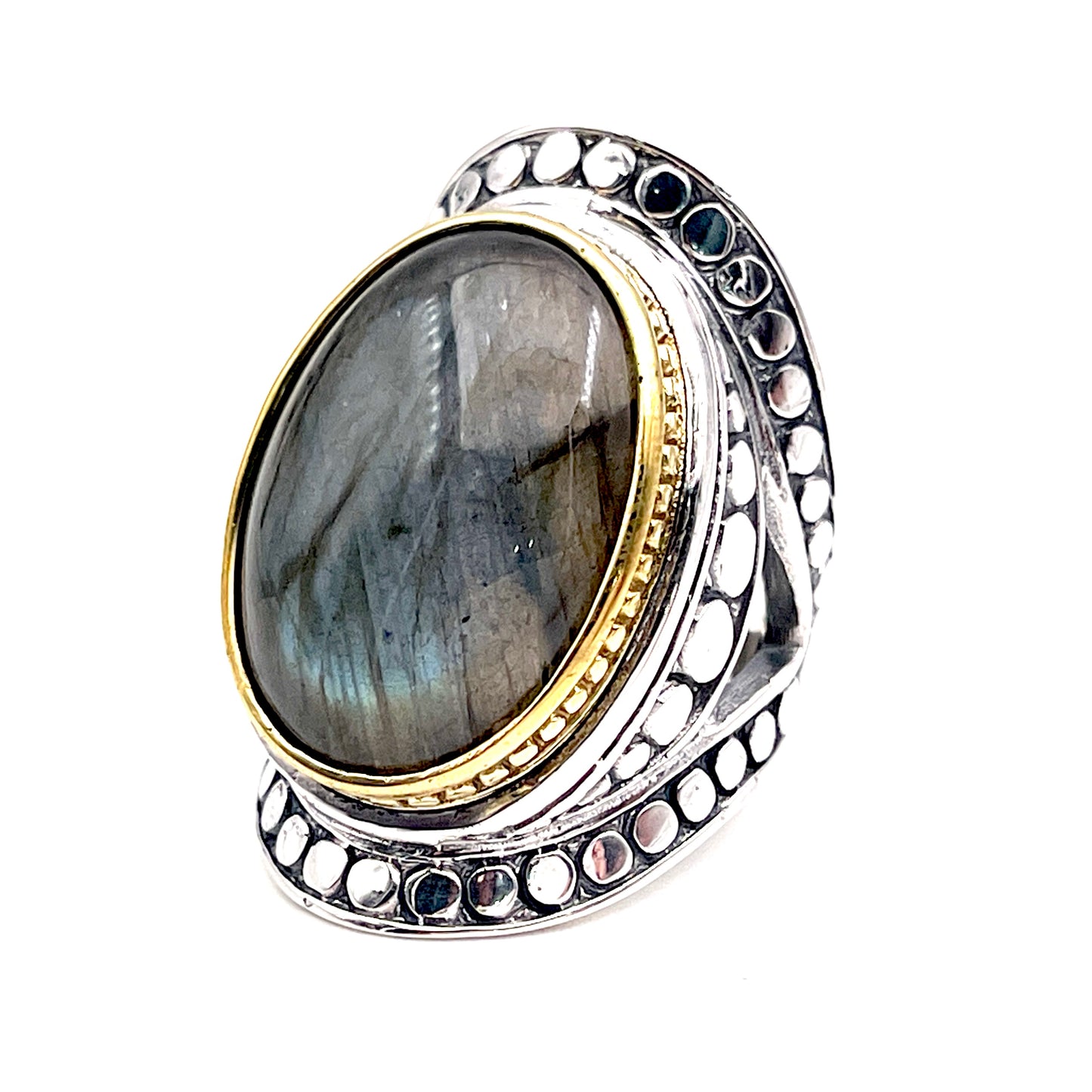 Bague Argent et Labradorite - Jalan Jalan