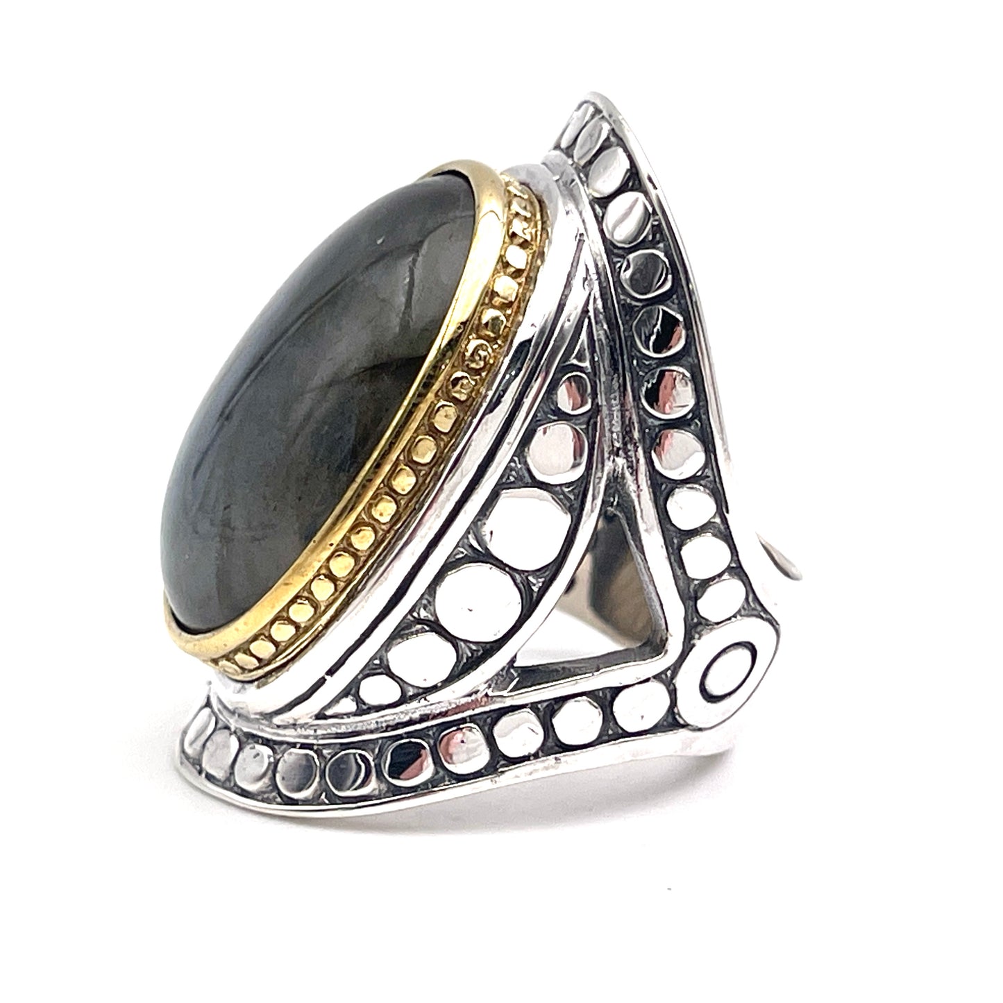 Bague Argent et Labradorite - Jalan Jalan