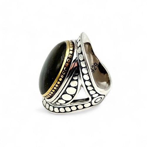 Bague Argent et Labradorite - Jalan Jalan