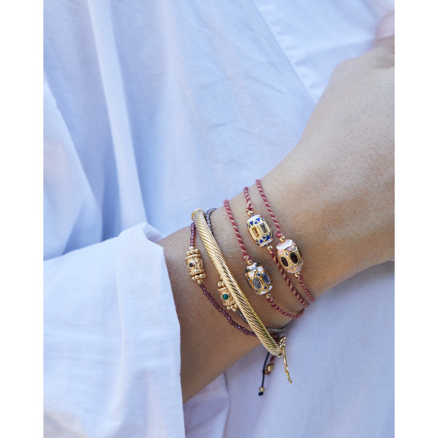 Bracelet Santa Clara avec fermeture coulissante bicolore