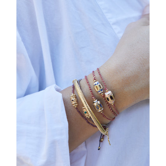 Bracelet Baracoa avec labradorite et zircon bleu