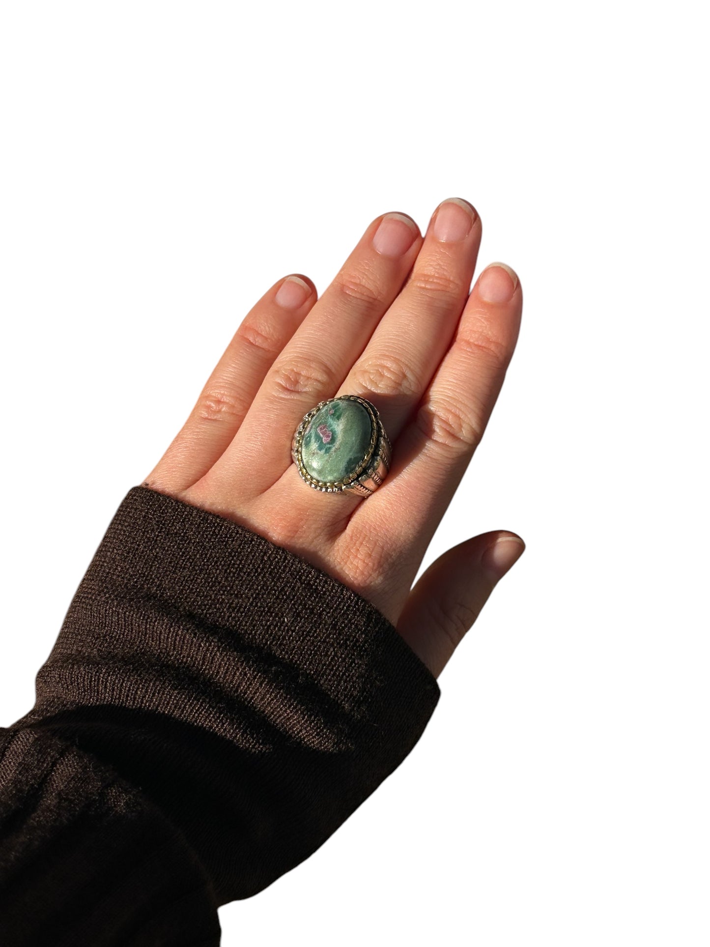 Bague Argent et Rubis Fuschite - Jalan Jalan