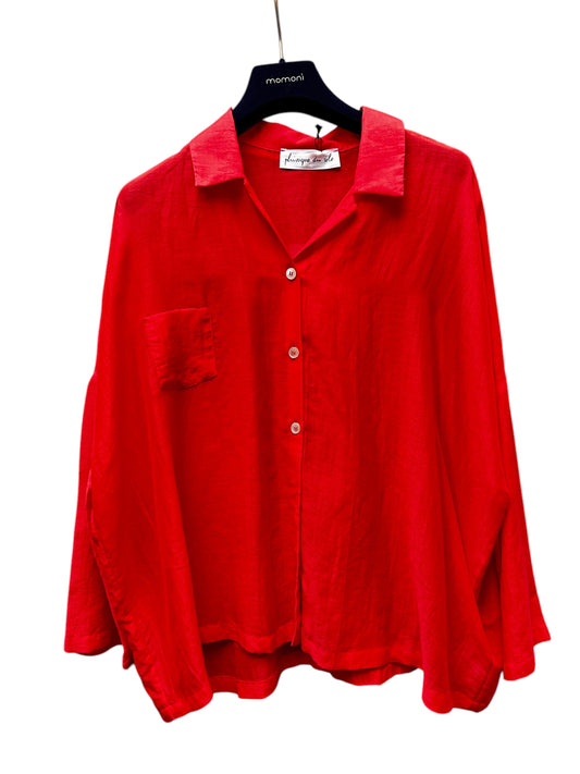 Chemise Coton et Soie Rouge - Phisique du Role