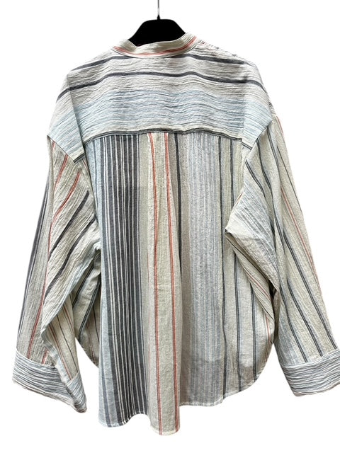 Blouse Asymétrique Fines Rayures - Phisique du Role