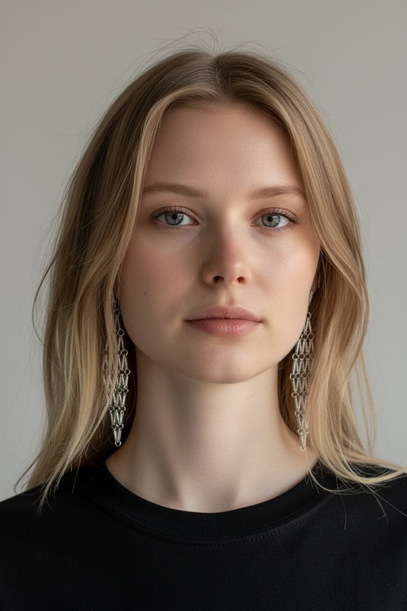 Boucles d'Oreilles Maille Argent - Hanka ïn