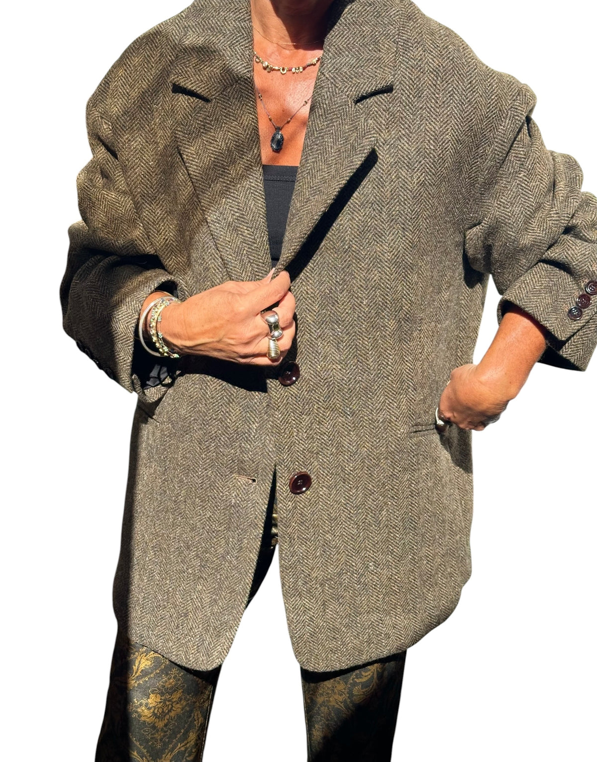 Veste Kate Honey Oversize Effet Chevron - Bellepièce