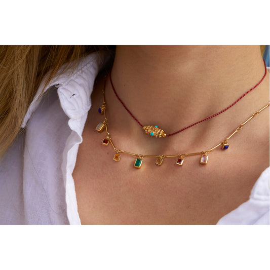 Fabrication artisanale du collier Rakhi Turquoise