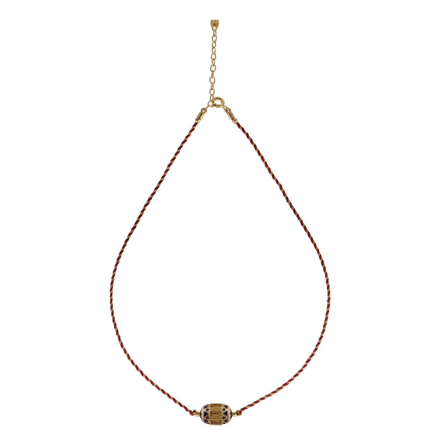 Santa Clara fil bicolor Collier en or plaqué