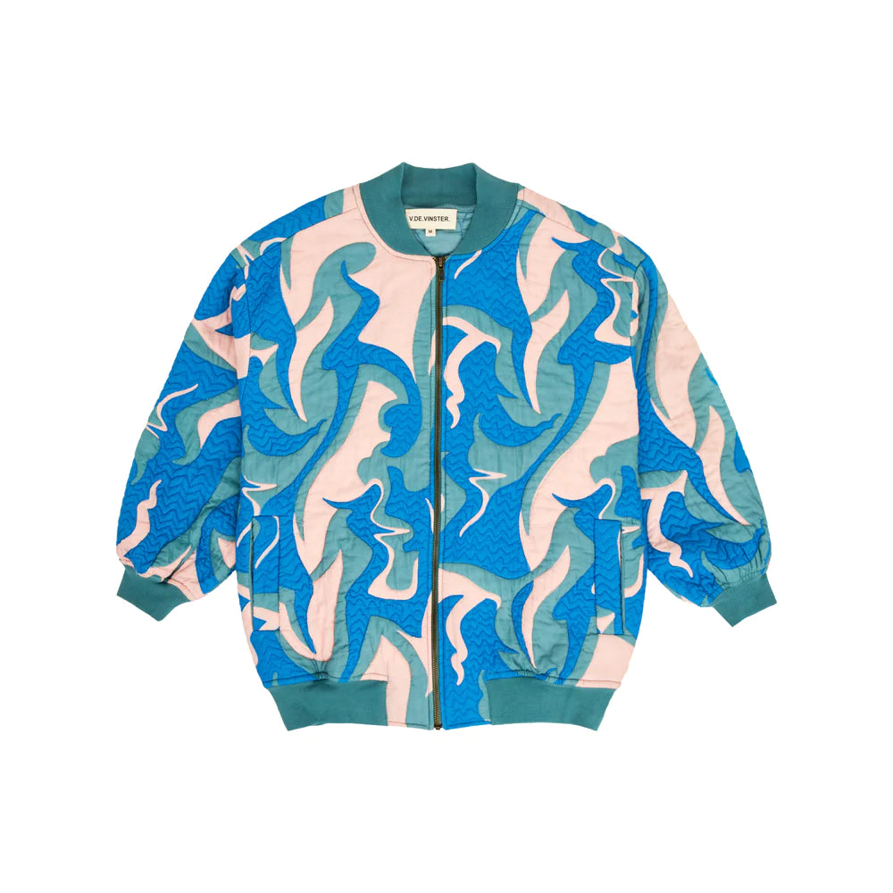 Bomber Sukka en coton matelassé bleu