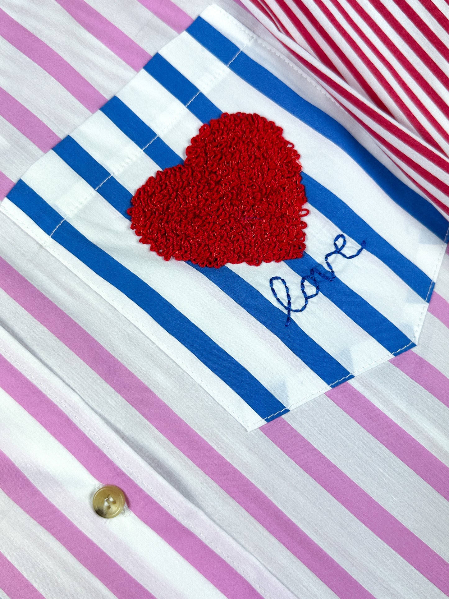 Chemise Multi Stripes Pink/Red/blue - Susanna Blu