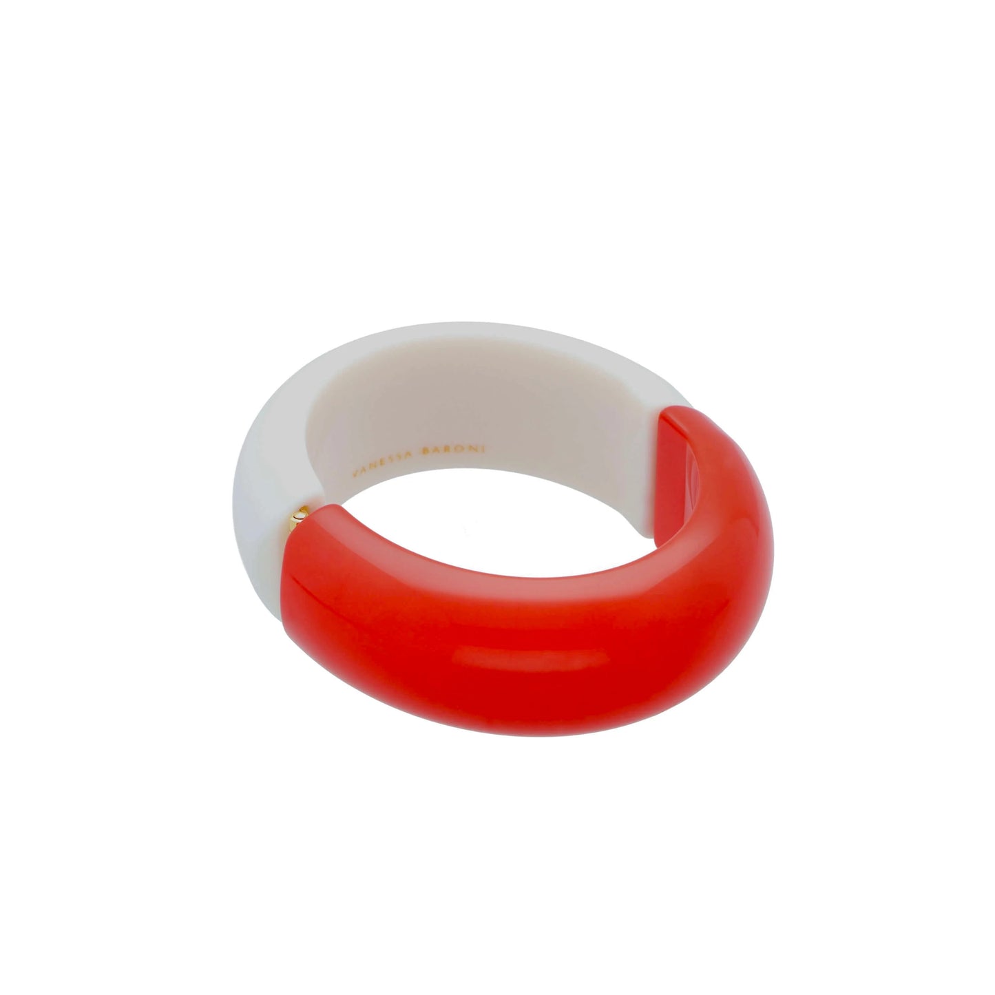 Bracelet Bangle rouge et blanc - Vanessa Baroni