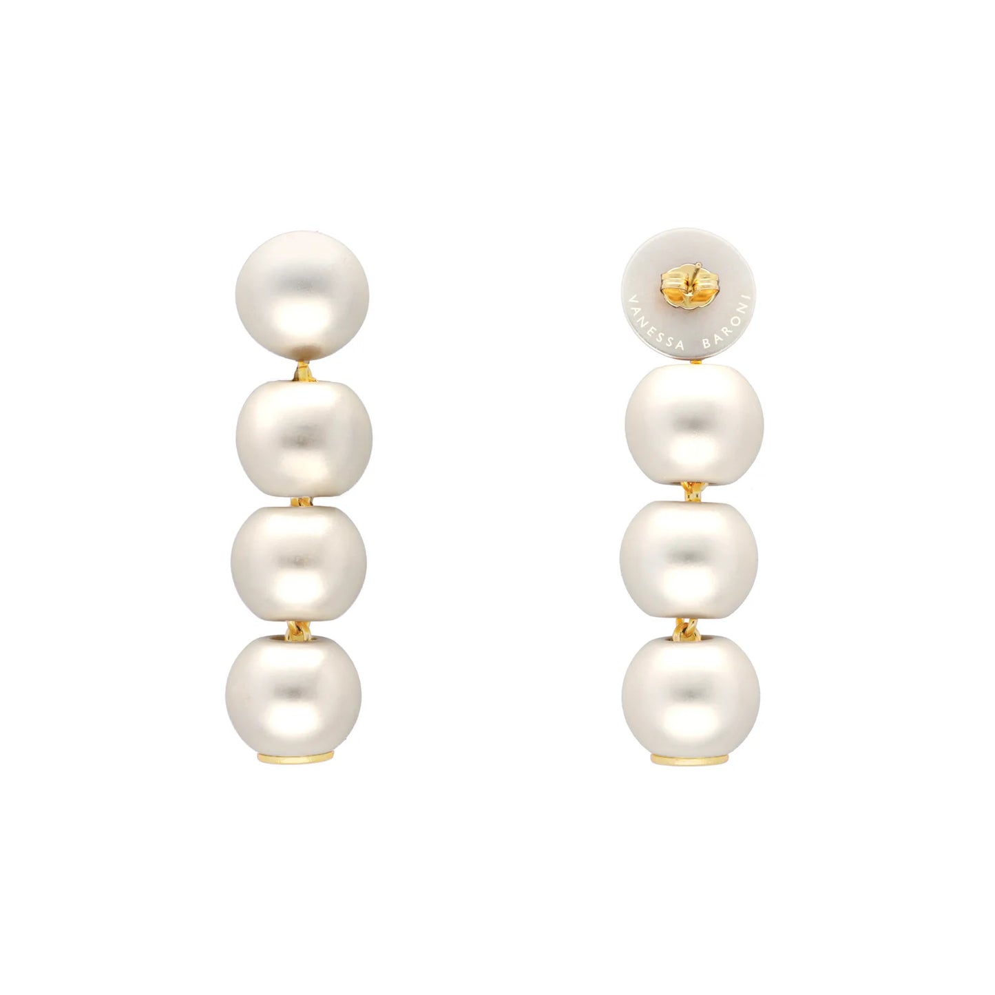 Boucle d'Oreille Petites Perles Nacrées