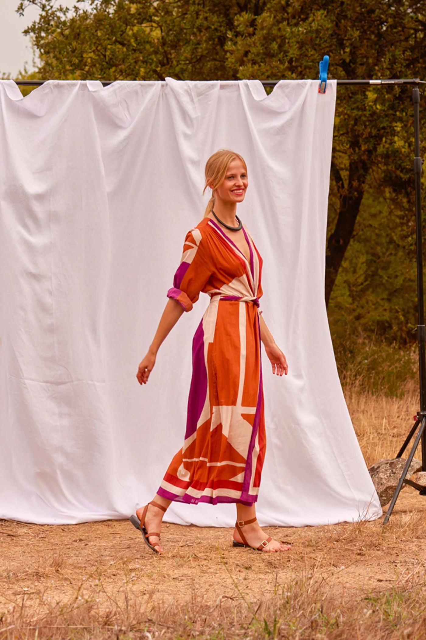 Robe Emanuelle Imprimé Sunset - Mare Di Latte