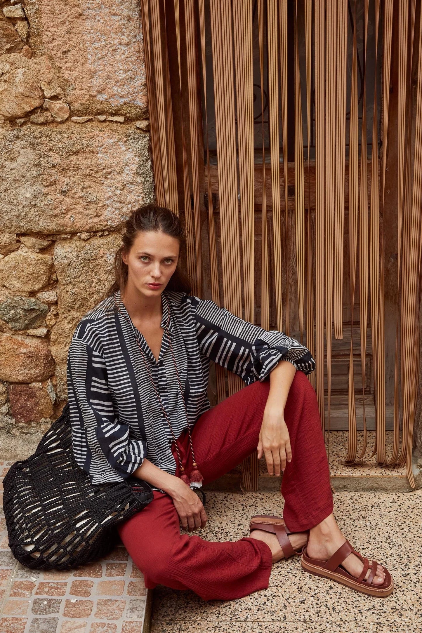 Pantalon Angela Red - Mare Di Latte