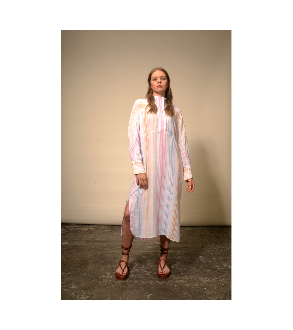 Robe longue à rayures - V De Vinster