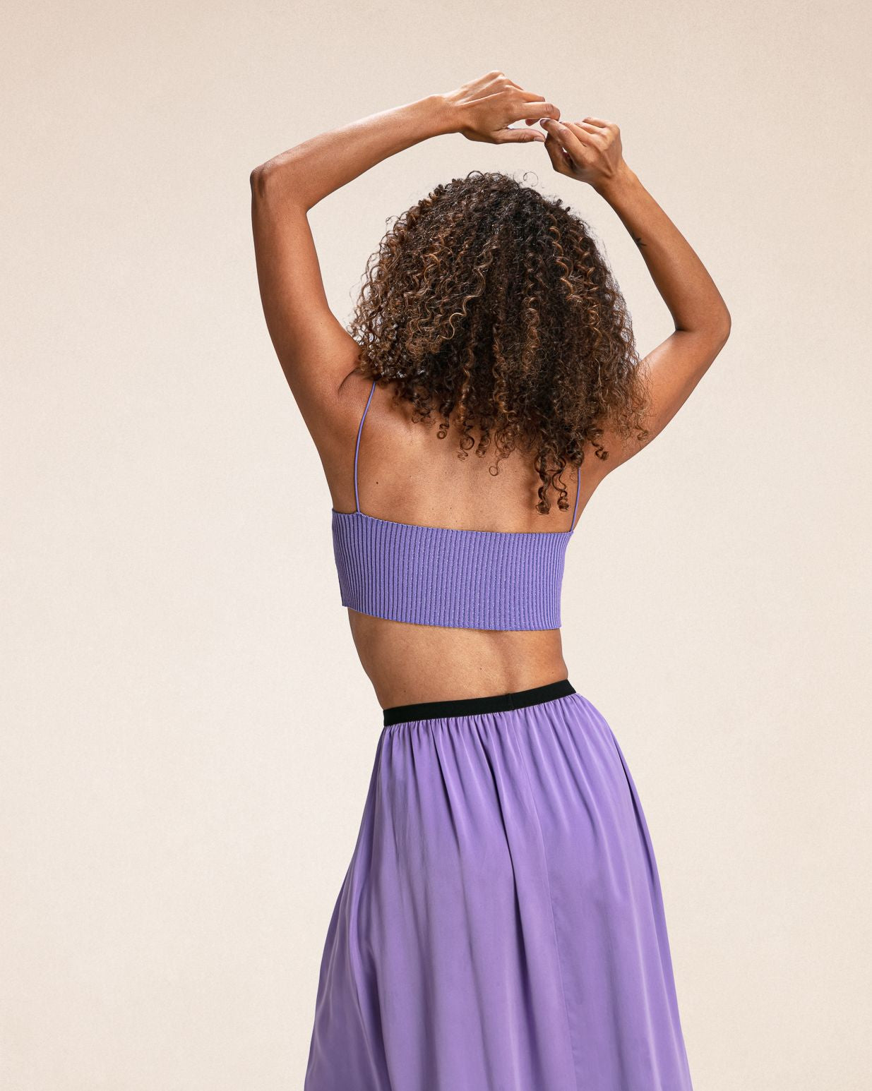 Jupe Soie Sama Violet - Karma Koma