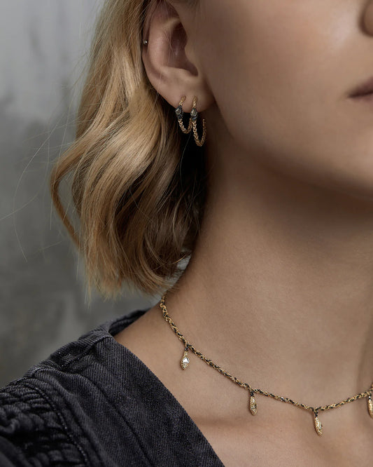 Créoles Bicolores Gold et Diamants - Marie Laure Chamorel